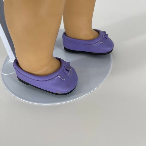 Authentic American Girl Doll Lilac / Purple Shoes / Flats for 18 inch Dolls GUC - Picture 5 of 14